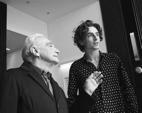 martin scorsese timothee chalamet bleu de chanel